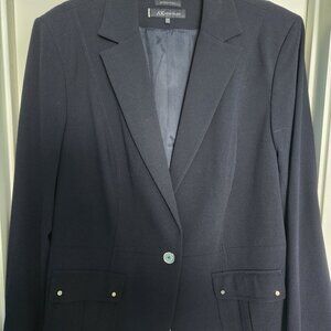 Anne Klein Womens Suit Separate One-Button Blazer Jacket SZ 24